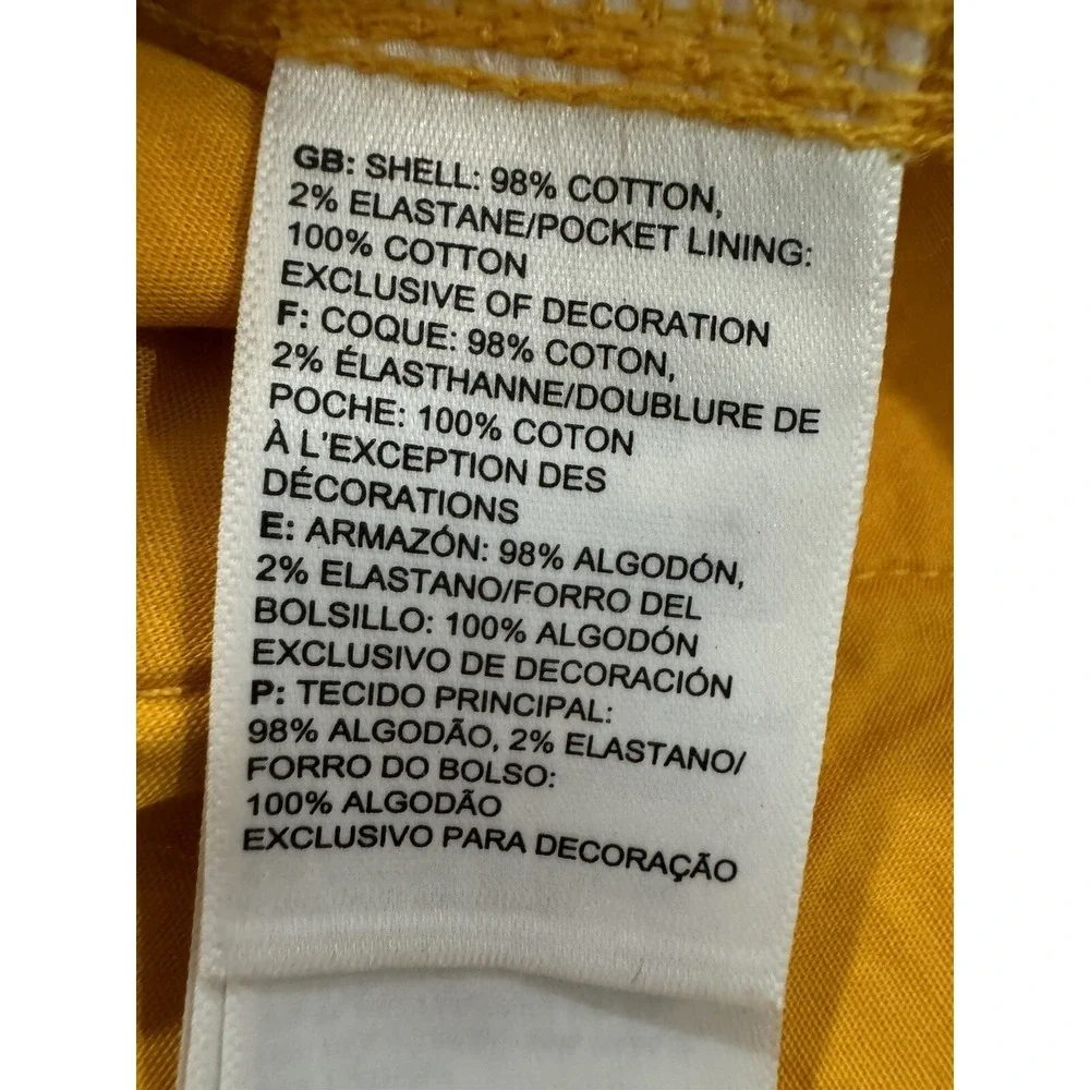 The North Face Womens Yellow Corduroy Cropped Utility Cargo Pants Size 30x25
